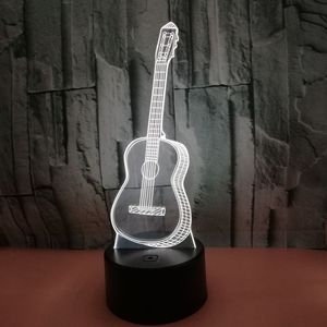 吉他3D发光二极管灯7变色USB 3d发光二极管灯婴儿睡眠小夜灯儿童节日礼物 - Product Image 5