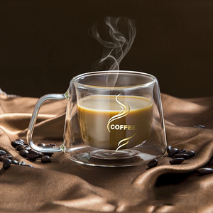 Taza de Café de Vidrio de Doble Pared Cuadrada Creativa para Hacer Logotipos - Product Image 3