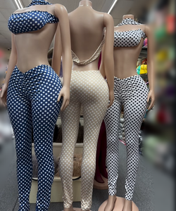 Viviblook D25ST573 Nuevo Conjunto de Mujer Sexy Casual Sin Mangas, Top Corto sin Espalda y Pantalones Ajustados de Dos Piezas - Product Image 1