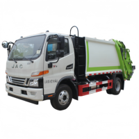 Camion compacteur de déchets municipaux JAC 8 m³ à haute compression, 4x2 diesel, chargement arrière pour la collecte des déchets urbains
