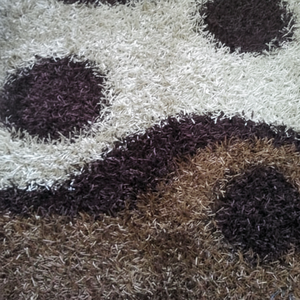 Tapis Shaggy de meilleure qualité tissé 100 pour cent de polyester adultes marron antidérapant MASTER ARTS Tabriz Design fabriqué en Inde - Product Image 1