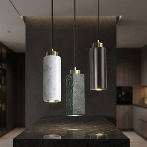 Lampes suspendues élégantes en laiton italien noir à LED, luminaire moderne pour plafond, fonction dimmable, installation facile, salon, CRI 80 - Product Image 3