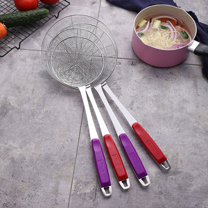 ที่กรองกระชอนสำหรับทำอาหารทอดกระชอนสแตนเลสสตีลแข็งโลหะ - Product Image 3