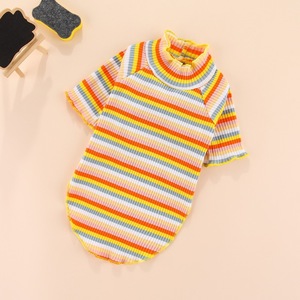 Camiseta de Verano para Mascotas, de Algodón Fino y Transpirable, con Rayas, para Perros y Gatos - Product Image 1