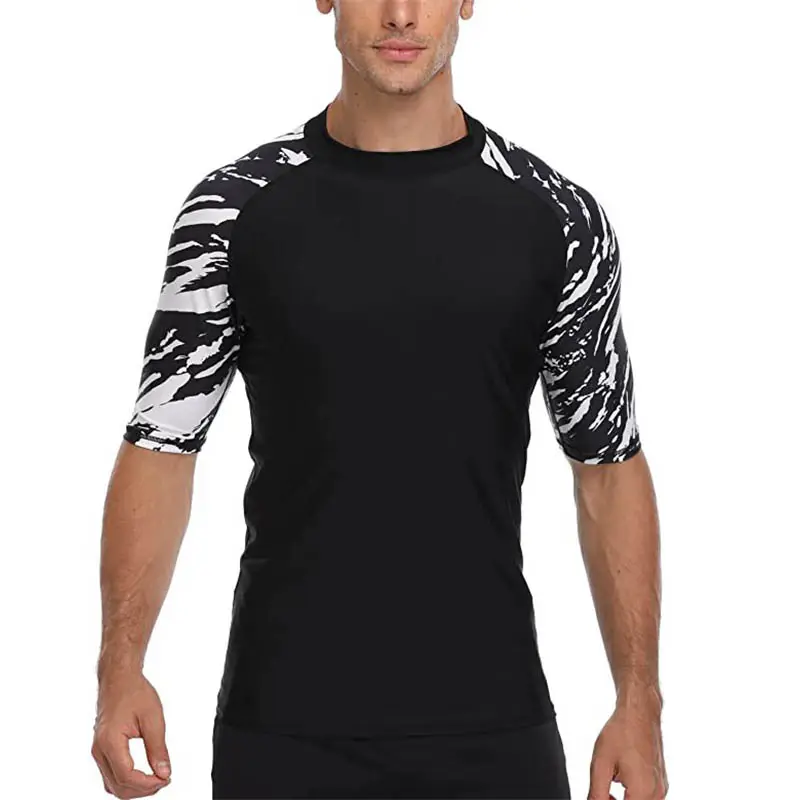 Groothandel Zon Bescherming Rashguard Swim Shirt Upf 50 + Korte Mouwen Rashguard Badpak Goedkope Surf T-shirt