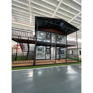Casa Contenedor Expandible de Dos Pisos con Electricidad y Plomerí<span class=keywords><strong>a</strong></span>, Diseño Moderno <span class=keywords><strong>para</strong></span> Gimnasio/Tienda/Restaurante - Product Image 2