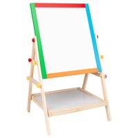 Tableau de dessin double face en bois 2-en-1 pour enfants, tableau noir d'art, jouet éducatif Montessori pour enfants