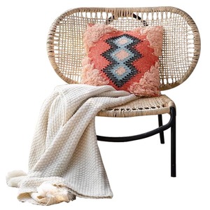Ensemble de chaises en rotin, chaise de jardin ronde en bambou et rotin, style scandinave, mobilier d'extérieur durable - Product Image 2