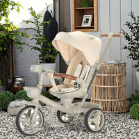 Tricycle pliable pour enfants BAB WAY avec poignée amovible, poussette à 3 roues pour bébé de 2 à 4 ans avec DDP