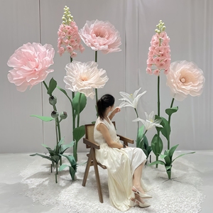 Flores de Rosa Artificiales de Franela Hechas a Mano Fulsom, Color Personalizado, de 50 cm a 3 m, Flores Gigantes para Decoración del Hogar, Bodas y Navidad - Product Image 1