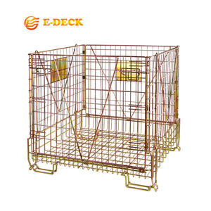 Jaula de plataforma de solución de almacenamiento de almacén duradera apilable de acero resistente para estanterías de almacén - Product Image 5