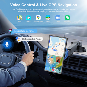 7" Portable Sans Fil Carplay&Android Auto 360 °   Rotation magnétique, prend en charge l'affichage en paysage et en portrait, navigation, <span class=keywords><strong>musique</strong></span>, miroir - Product Image 4