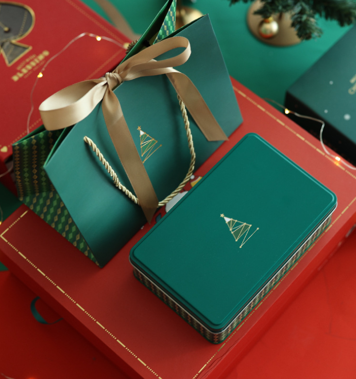 สีเขียวเรขาคณิตคริสต์มาส