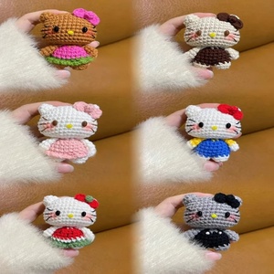 Mèo Mèo Búp Bê Đan <span class=keywords><strong>Handmade</strong></span> Tự Làm Gói Chất Liệu <span class=keywords><strong>Keychain</strong></span> Mặt Dây Chuyền Sợi Móc Quà Tặng Cho Người Mới Bắt Đầu - Product Image 4