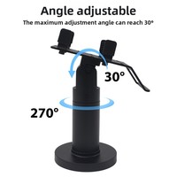 Support de point de vente noir pour moniteurs de bureau et caisses enregistreuses à écran tactile ; Support universel réglable pour appareils tactiles tout-en-un