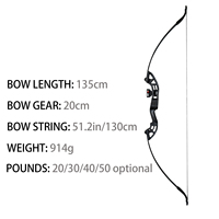 Ensemble d'arc recurve PIAOYU X10 avec viseur et déclencheur au poignet - Kit de tir à l'arc complet pour débutants, entraînement au tir sur cible en extérieur, 40 lbs