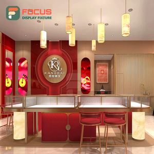 Vitrina de Madera para Joyería, Exhibidor de Vidrio con Iluminación LED, Estante de Exhibición de Joyería de Alta Gama, Vitrina de Lujo - Product Image 3