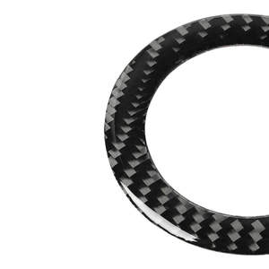Pour BMW Série 3 E46, emblème de volant applicable, autocollant de garniture en fibre de carbone noir et rouge pour M6 M3 M5 M4 - Product Image 3