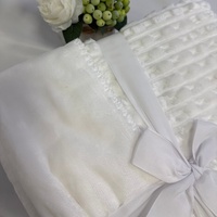 Couverture de lit unie en flanelle composite bambou, douce et moelleuse, à texture côtelée, vente en gros