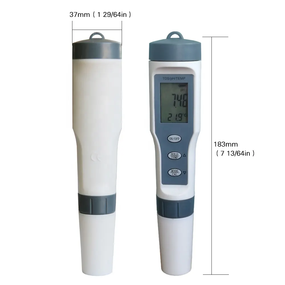 การออกแบบใหม่ Multifunction Ph เมตร Ph และคลอรีนกับแบรนด์ของเราเอง Ph Glass Electrode