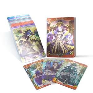 Japanese cartoon character holographic card custom gold game cards high quality paper card game for kids