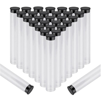 Tube extrudé en plastique transparent avec bouchon et fond scellé pour rouge à lèvres et cosmétiques