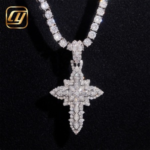 Colgante de Letra Personalizado con Diamantes de Laboratorio en Plata de Ley 925, Colgante CHOYUE para Hombre, Joyería Hip Hop - Product Image 6