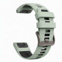 Correa de Reloj de Silicona de Doble Color para Garmin Fenix Descent, Correa Deportiva QuickFit con Hebilla de Acero Inoxidable para Entrenamiento al Aire Libre