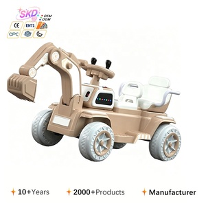Excavatrice <span class=keywords><strong>jouet</strong></span> électrique télécommandée biplace pour enfant en plastique ABS - Product Image 1