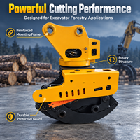 Excavator Tree Grapple Saw Hydraulic Forestry Attachment for Cutting Timber Logs Wood Handling and Logging Operations
