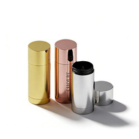Tubes cosmétiques ronds en plastique rechargeables de 30 ml, 50 ml, 75 ml, design stick, tubes de déodorant personnalisés avec fond électroplaqué