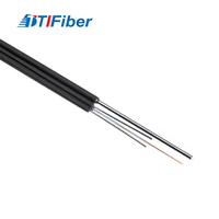 TTI GJYXCH Cable de caída FTTH para exteriores e interiores Cable de comunicación de chaqueta de PVC LSZH 2 4 6 12 núcleos Cable de fibra óptica