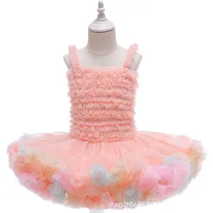 קיץ ילדים גרבים נסיכת טוטו נפוח מסיבת יום הולדת פעוט בנות חצאיות קלע פלאפי טוטו שמלת לתינוק קטן ילדה