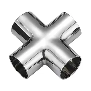 Dn15 Dn25 Dn30 Sanitary Stainless Steel Crosses Cross Pipe Fittings For Pipe Connection