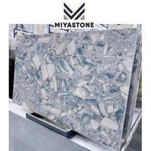 Dalle de quartzite bleue polie du Brésil polie pour la décoration de fond Marbre bleu du Brésil - Product Image 2