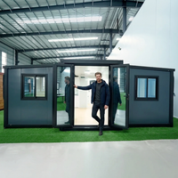 Maison conteneur modulaire préfabriquée extensible et pliable de 20 pieds, à déploiement rapide, maisons conteneurs modulaires portables à vendre