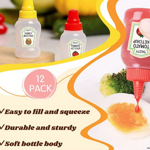 Botellas exprimibles <span class=keywords><strong>para</strong></span> condimentos, contenedor <span class=keywords><strong>de</strong></span> salsa <span class=keywords><strong>de</strong></span> plástico <span class=keywords><strong>para</strong></span> niños <span class=keywords><strong>de</strong></span> 25ML, oficina, caja Bento, picnic, <span class=keywords><strong>miel</strong></span>, aderezo <span class=keywords><strong>para</strong></span> ensaladas - Product Image 6