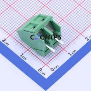 DG103-5.0-02P-14-00A(H) Screw Terminal Block Through hole Component (THT),P=5mm Connector 1x2P 5mm Green Through Hole - Product Image 2
