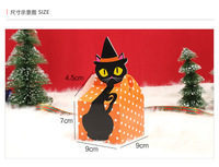 Boîtes cadeaux auto-érectables en papier kraft pour Halloween, pour bonbons, pâtisseries, décorations de cils
