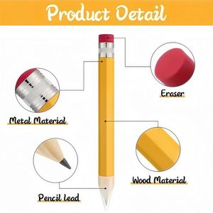 Lápiz Gigante Personalizado con Nombre, Lápices Grandes de Madera Personalizados con Borrador de 35 cm, Lápiz Enorme Divertido para Decoración - Product Image 5