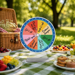 Ruota della Fortuna Girevole da Tavolo in Acrilico per Feste, Matrimoni e Compleanni - Gioco Gira e Vinci - Mini Ruota della Fortuna Rotante - Articolo Caldo del Momento - Product Image 1