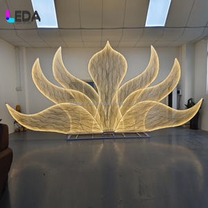 LEDA Chic Petal Shape Glowing Backdrop LED Wedding Light Up Panel Stand for Event Decoration - Product Image 1