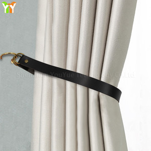 Trang trí hiện đại rèm cửa dễ dàng để cài đặt Rèm chủ PU Leather <span class=keywords><strong>Curtain</strong></span> Tie trở lại - Product Image 4