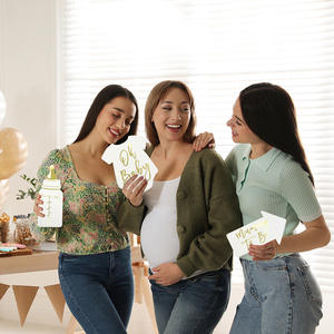 ของตกแต่งงานเลี้ยงฉลองทารกแรกเกิดแบบใหม่ 10 ชิ้น ลายหัวใจ กระดาษคอนเฟตติ ฉลองทารกเพศหญิง/ชาย กระดาษคอนเฟตติสองด้าน - Product Image 2