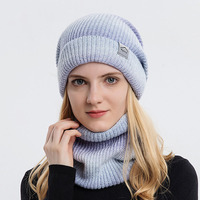 Winter Sjaal En Hoed Set 2-Stukken Knit Ronde Warm Mannen Gebreide Hals Buis Acryl Warm Knit Beanie Cap en Sjaal