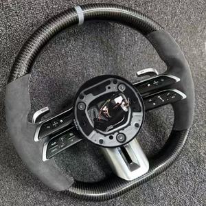 Pour <span class=keywords><strong>Mercedes</strong></span> <span class=keywords><strong>AMG</strong></span> 809 W211 W213 E300 W218 W205 W204 W212 Gt C63 E63 Volant de voiture en fibre de carbone Accessoires de voiture en daim - Product Image 5