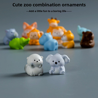 Miniatures créatives en résine sur le thème des animaux pour micro-paysages, figurines DIY de lapin et de tigre, décorations pour zoo forestier