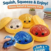 Jouet sensoriel anti-stress en TPR non collant, boîte mystère de squishies scintillants en forme de dumpling, jouet à presser