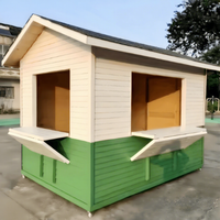 Kiosque de Noël pliable à montage rapide en gros, cabane de marché en bois, stand de marché en bois