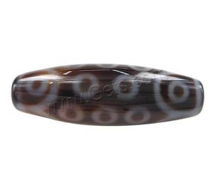 Commercio all'ingrosso ovale naturale di agata tibetana Dzi perline ventuno occhi e bicolore 38x12mm foro: circa 2.5mm 814622 - Product Image 3